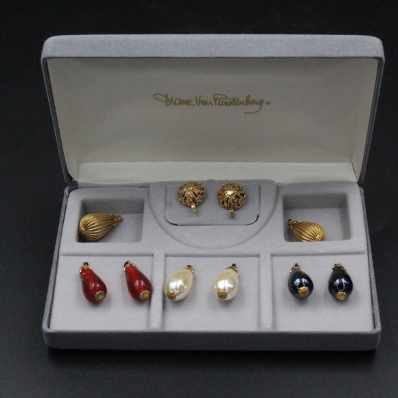 DIANE VON FURSTERNBERG DVF INTERCHANGEABLE EARRINGS - Picture 2 of 8